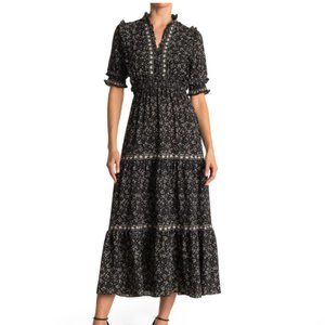 Max Studio Black Floral Maxi dress